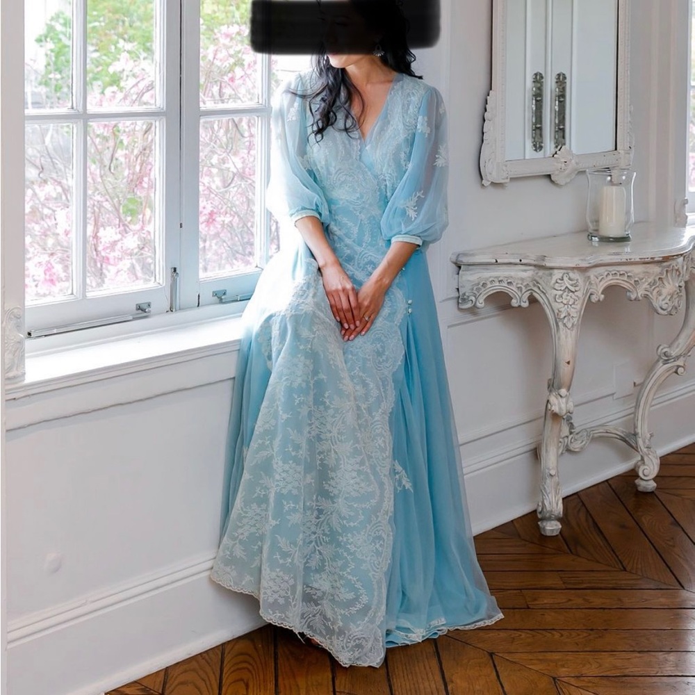 VINTAGE 1940’s Cinderella Fairytale Blue Dress